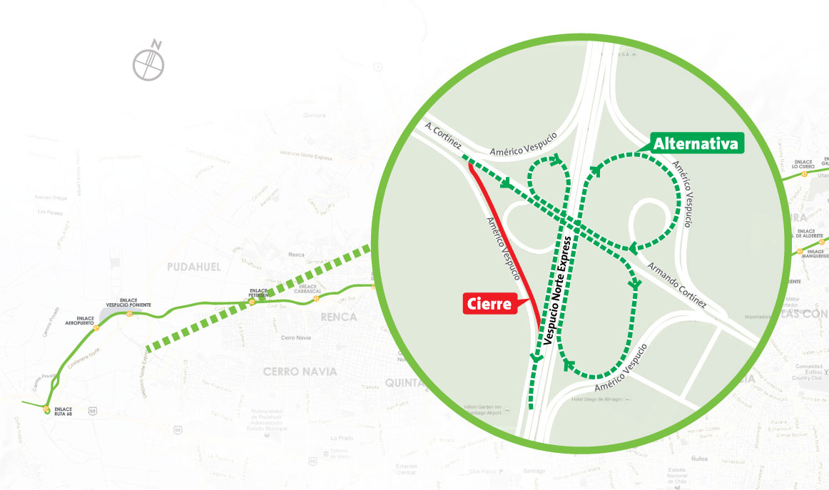 Cierre Ramal Sur Poniente Enlace Vespucio