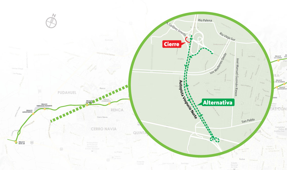 Cierre Enlace Vespucio con Acceso Vial Aeropuerto AMB